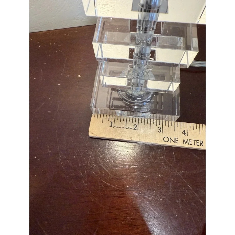 Acrylic‎ Table Office Lamp Clear geometric Cube 14
